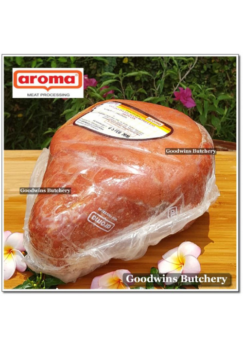 Aroma Bali frozen pork HAM SMOKED LEG BONELESS SKIN-ON whole cuts +/- 4.5kg/pc (price/kg)